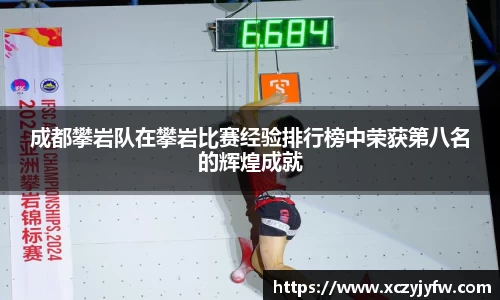 成都攀岩队在攀岩比赛经验排行榜中荣获第八名的辉煌成就