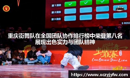重庆街舞队在全国团队协作排行榜中荣登第八名展现出色实力与团队精神